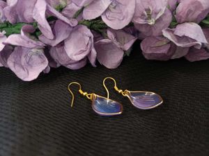 Blue & Gold Teardrop Earrings