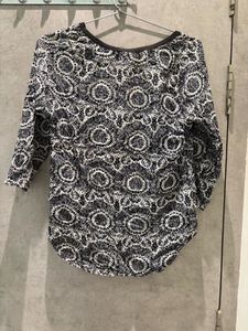 Patterned Three Quarter Sleeve Top