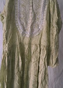 Olive Green Kurtha