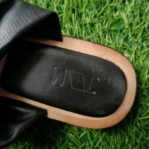 JVAM Black Leather Slides - Size [Your Siz