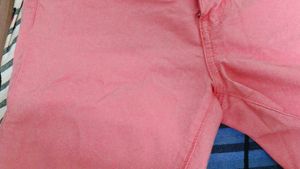 Pink Denim Shorts