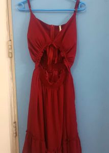 Red Cutout Maxi Dress