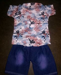 Boy&#39;s Floral Shirt &amp; Shorts Set