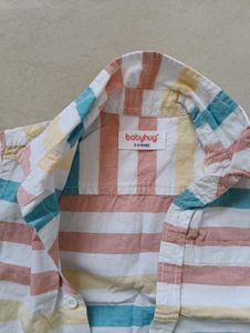 Babyhug Half Sleeves Shirt Stripes Print