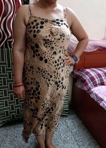 Animal Print Slip Dress