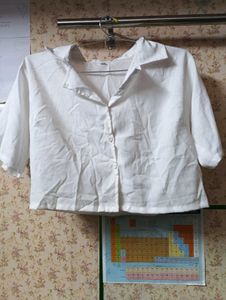 White Crop Shirt.