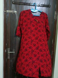 Pure Rayon High Quality Material Red Umbrella Kurt