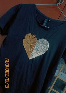 Sequin Heat Navy Blue Top♥️