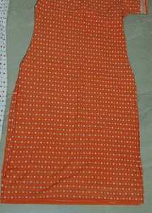 Orange Polka Dot Kurta Set