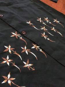 Lightweight Black Coat With Wooden Bead Designs