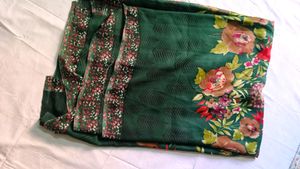 Green Floral Saree