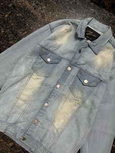 Denim Textured Shirt And Jacket