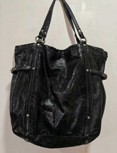 Coach Patent Leather Black Tote Bag