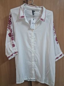 Embroidered White Shirt