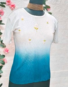Buy Two Get One Free/ Floral Embroidered Top