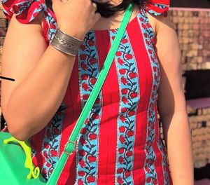 Red Floral Print Kurti