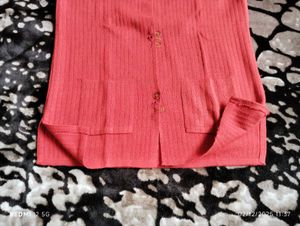 Ribbed Button-Up Cardigan