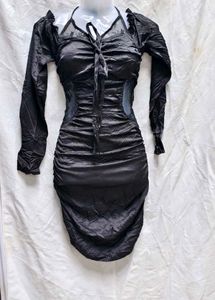 23139. Sleek Black Mini Dress
