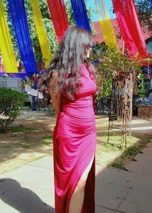 Red Bodycon Slit Dress