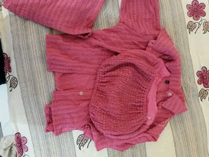 Pink Smocked Tube Top