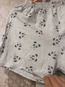 Panda Print Shorts, Waist-26