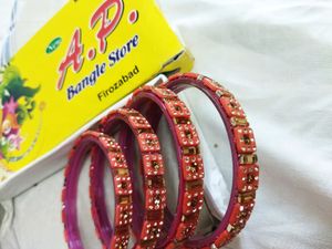 Baby Pink Colour Bangles