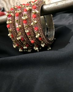 Elegant Floral Bangle Set