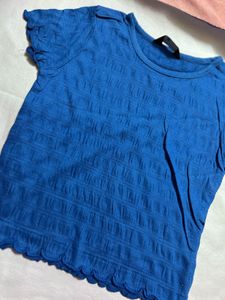 Combo Of Textured Ruffle Tee