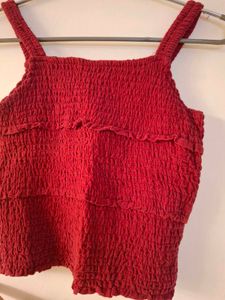 Red Sleeveless Top