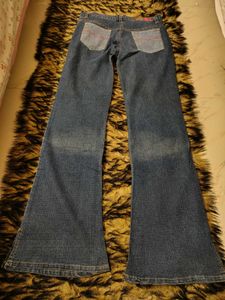 vintage Embroidered Flare Leg Jeans