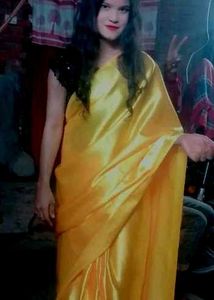 2 silk satin shiny saree