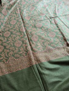 Green Embroidery Shawl