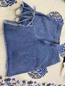 denim miniskirt