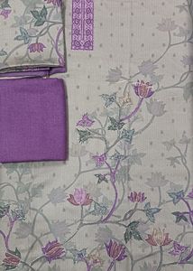 Green Printed Dress Material