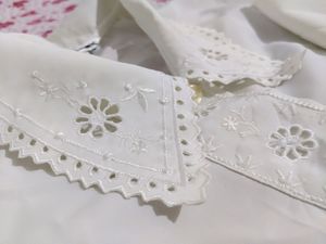 Embroidered Oversized White Shirt, unused