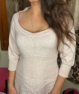 Cream Mango Dress
