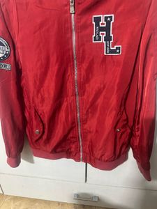 Red Varsity Bomber Jacket