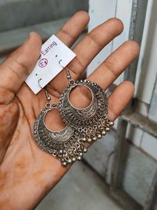 Silver Tone Drop Earrings