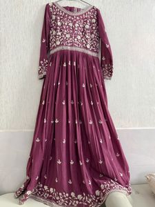 Elegant purple gown