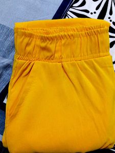 Yellow Embroidered Pants