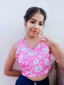 white &amp;pink flower printed top