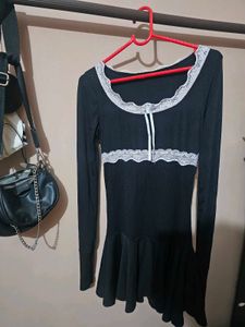Black Long Sleeve (Wednesday Dress)