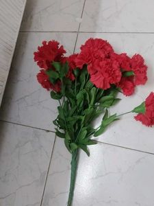 Red Bunch Of Artificial Flowers