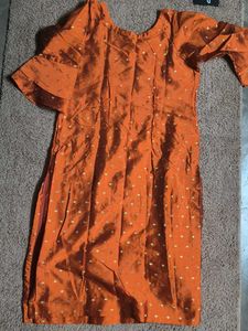 Orange Tunic with Gold Details