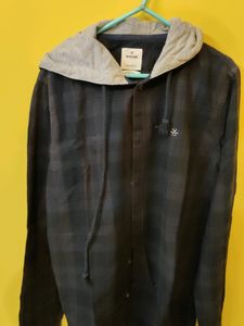 WROGN HOODED MEN FULL SLEEVE SHIRT