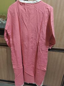 Elegant Pink &amp; White Kurta