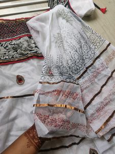 White Anarkhali With Dupatta For Women