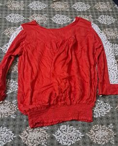 Red Color Top For Women