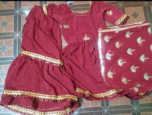 Beautiful Round Kurti With Lehenga Style Dress 💞