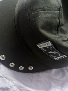 olive green Studded Cap